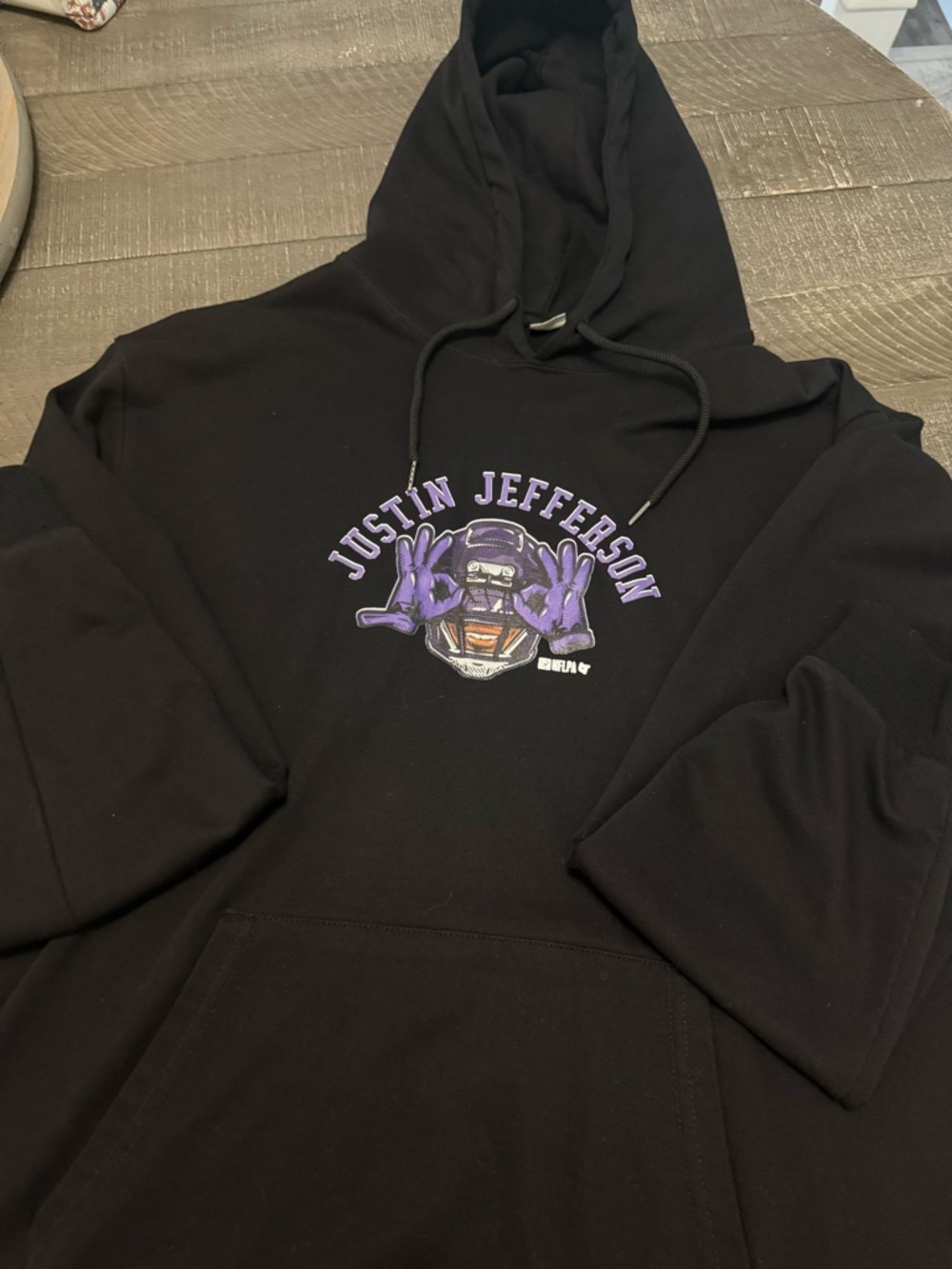 Justin Jefferson Black Graphic Hoodie